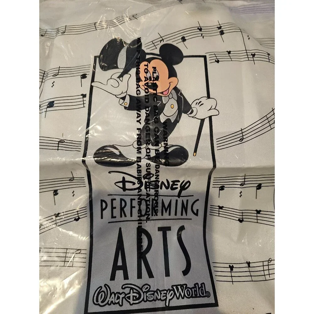 Disney Mickey Mouse Performing Arts Drawstring Bag 25th Anniversary Music NEW
